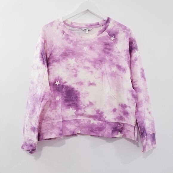 Wildfox Tie Dye Stars Sweatshirt & Short Lounge Co-Ord Sets - Picture 3 of 6